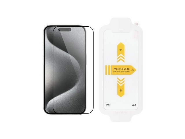 [아이폰15프로맥스 강화유리 풀커버] 찾던 제품 오하이 풀커버 강화유리 액정보호필름 + 이지솔루션 제공