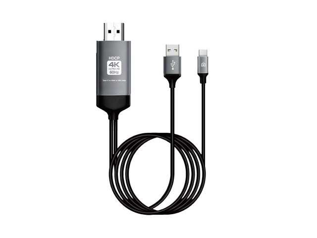 [핸드폰 티비 연결 케이블 아이폰] 현명한 선택 홈플래닛 4K UHD 60Hz C타입 to HDMI 미러링 충전케이블 2m NETFLIX